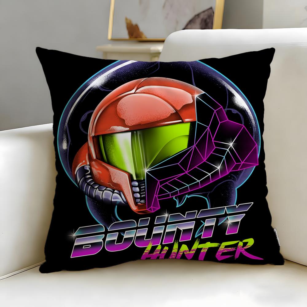classic game Metroid Cushion Cover Soft & Easy-Wash Pillow Case – Versatile for Couch, Bed, Travel and Office