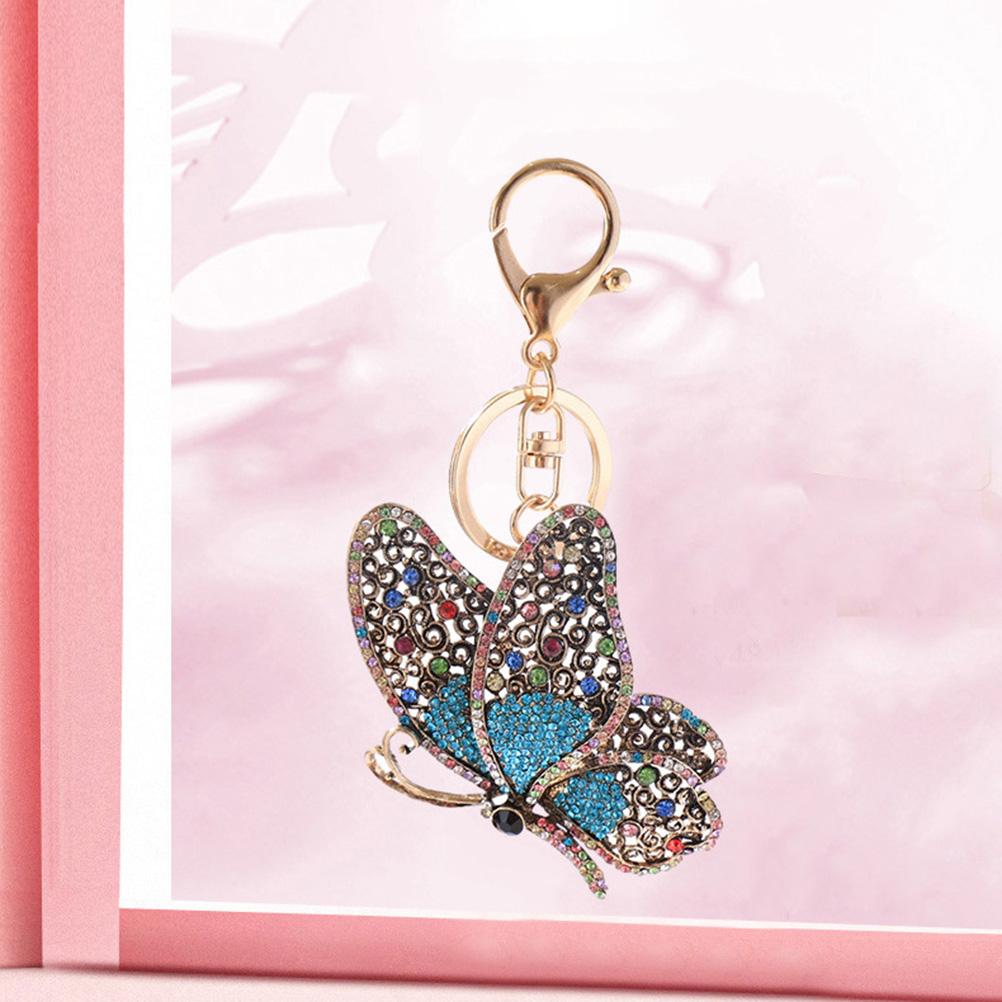 DIY Butterfly Rhinestone Painting Keychain Rhinestone Painting Special Shaped Butterfly Keychain Christmas Gifts for