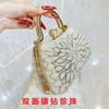 Borsa a pochette con perle e paillettes alla moda, Borsa a tracolla, Borsa da sera formale, Borsa da donna