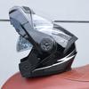 ORZ Open Face Helmet Men's and Women's Four Seasons Dual Mirror Electric Bicycle Full Helmet Tail Wing