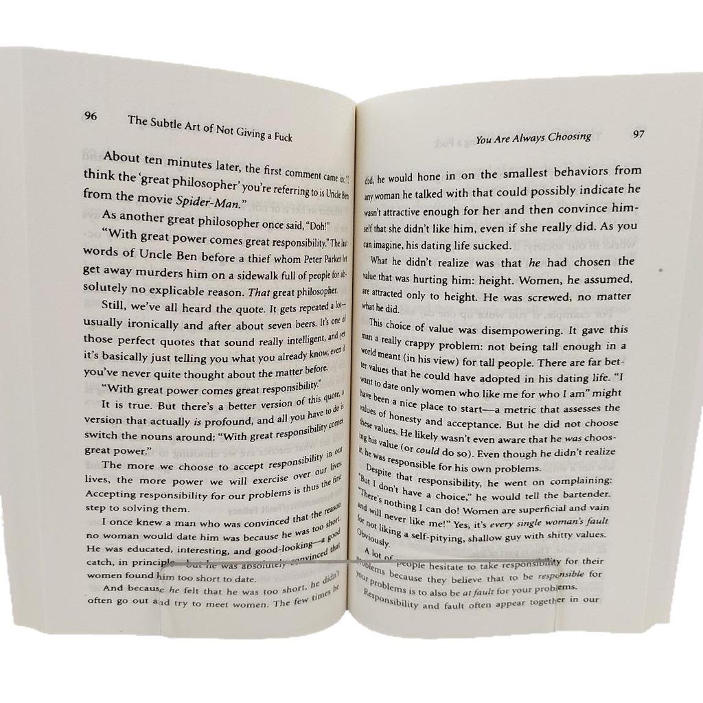 "Subtle Art of Not Giving a F*ck" by Mark Manson