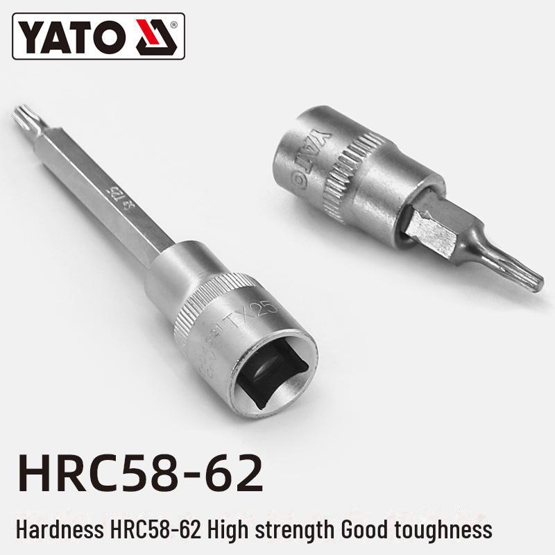 YATO 1/2" Star Screwdriver Socket Set, Chrome Vanadium Steel, S2 Head