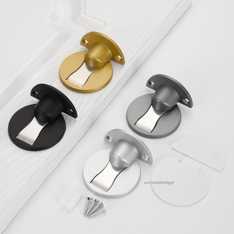 Invisible Magnetic Door Stopper Punch-free Windproof Mechanical Self-locking Door Stop Anti-collision Door Holder
