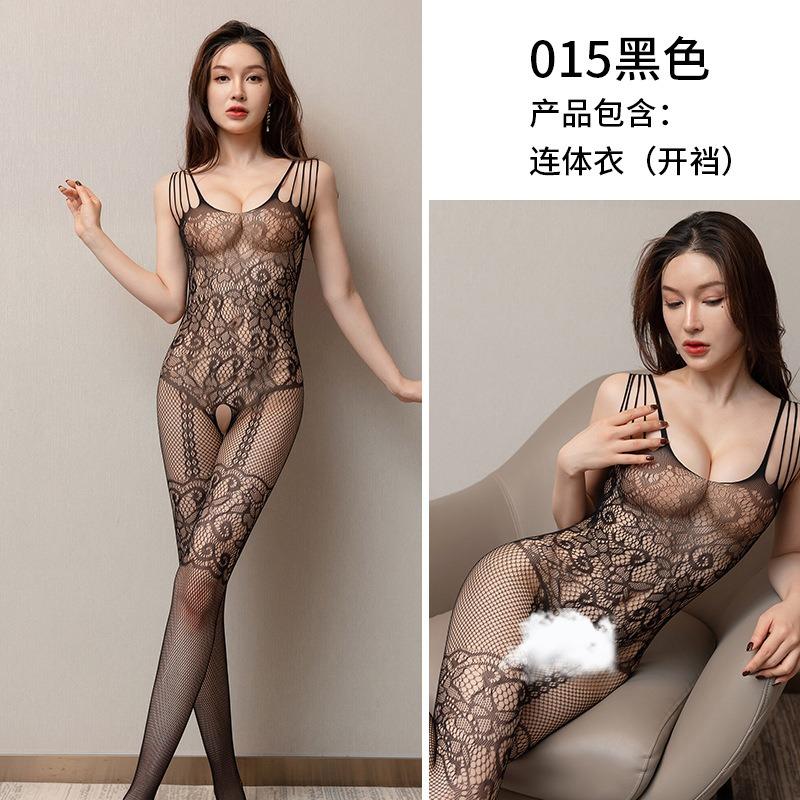 Sexy Open Crotch One Piece Mesh Bodysuit Intimate Lingerie For Women