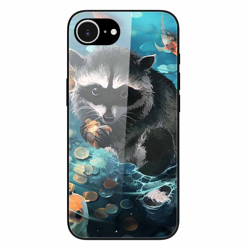 For iPhone 16E 2025 Case Black Bumper Tempered Glass Hard Phone Cases for iPhone16e 16e Back Cover for iPhoneSE SE 2025 Cool New