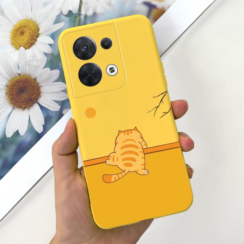For OPPO Reno8 CPH2359 Case Reno8 Pro CPH2357 Reno 8 8Pro 5G Lovely Cartoon Candy Color Soft Silicone TPU Phone Back Cover