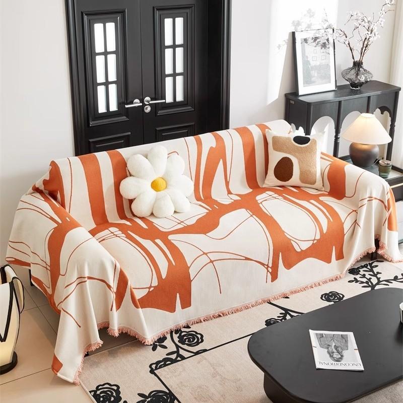 Abstract Chenille Thickened Sofa Cover Modern Full Cover Sofa Towel for Four Seasons Double Face Usable Dustproof Home Textile