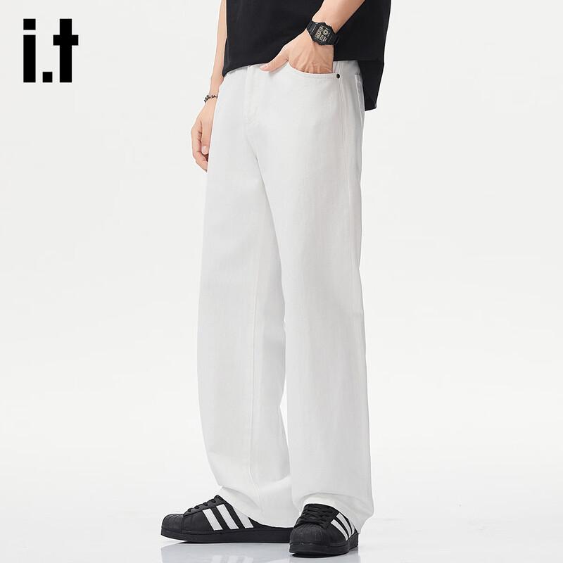 izzue it Men's Washed Straight-Leg Jeans