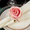 Elegant Simulated Rose Napkin Rings Decorative Napkin Loops Forest Style Napkin Ring Home Decor