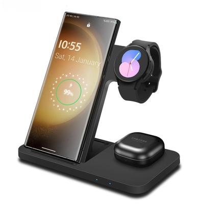 Bezprzewodowa stacja ładująca 3 w 1 do Samsung S23/s22/s21/note 20 Z Flip Fold 4/3 szybka podstawka ładująca do zegarka Galaxy 5/pro Buds