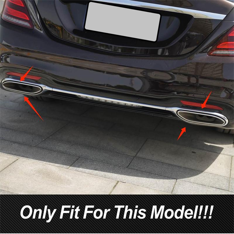 Stainless Steel Stickers Car Tail Throat Exhaust Pipe Decoration Frame Trim For Mercedes Benz S class 2018 Exterior Modified