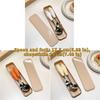 Stainless Steel Spoon Fork Chopsticks Set Ceramic Handle with Storage Box Carrot Spoon Fork Cartoon Portable Tableware Travel
