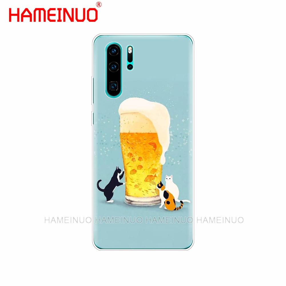 silicon phone cover case for huawei P30 PRO LITE P SMART 2019 plus p smart Z p20 lite 2019 Beer A Glass of Beer Summer Cocktai