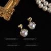 Mid-Century Vintage Stud Earrings: Trendy Literary Style in Light Luxury Fashion