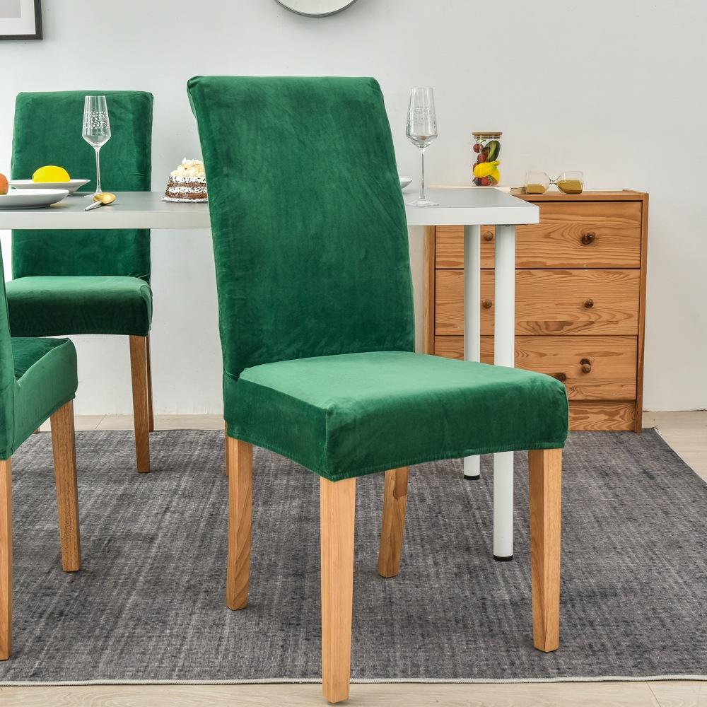 Soft Thick Solid Velvet Fabric Chair Covers Stretch Chair Covers For Dining Room Chair Slipcovers Chair Protectors Covers Dining