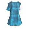 Plus Size Matching Sets Summer Female Large Size Blue Butterfly Print Color T-Shirt Short Sleeve Print Pants Casual Two-Piece Se