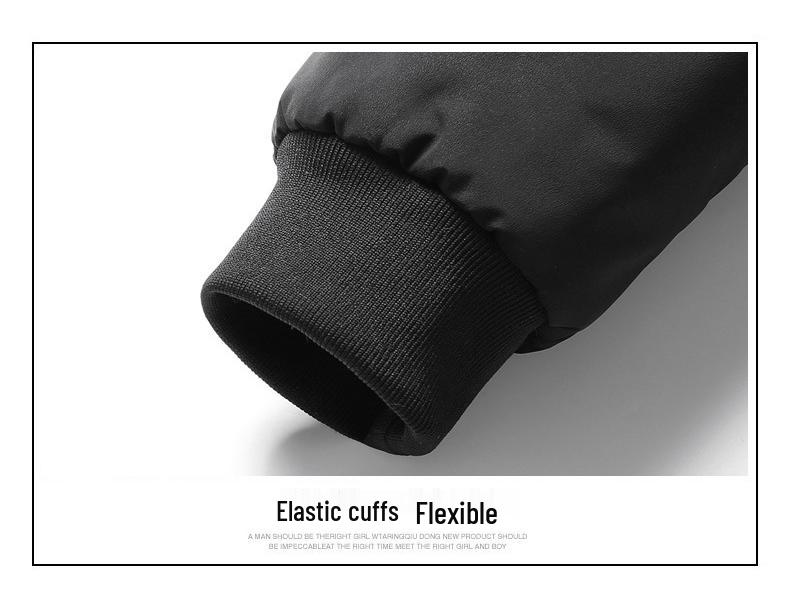 Men's Winter Fleece-lined Stand-up Collar Thick Jacket Plus Size
