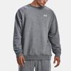 Under Armour Rival Fleece Sweatshirts Men's Gray Crew Neck Thickened Regular 1382295-012