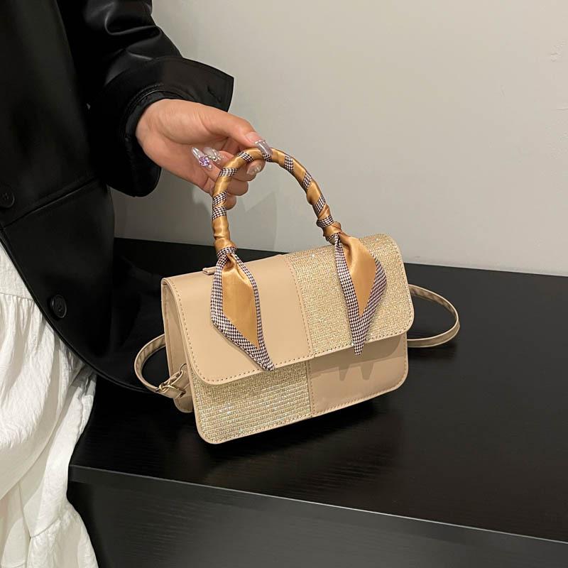Women Fashion Casual Solid Color Small Square Crossbody Handheld Handbag