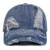 Unisex Ripped Denim Water Wash Baseball Caps Spring Autumn Outdoor Adjustable Casual Hats Sunscreen Hat Sports Cap
