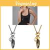 Geometrisches Kristall-Halsketten für Damen mit vergoldeter Schlangenkette Winter-Modeaccessoire