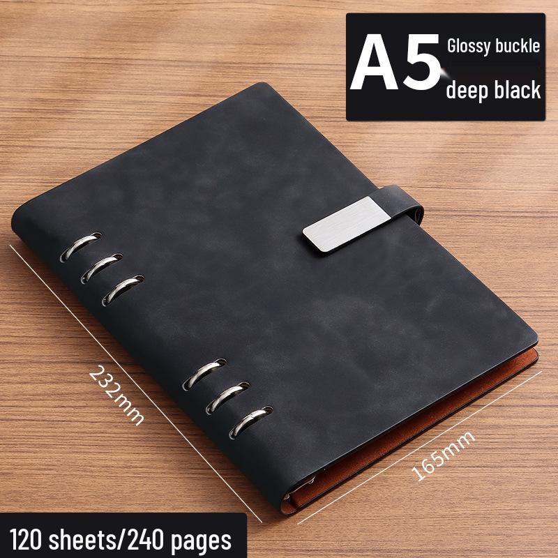 Customizable Simple Business Loose-Leaf Notebook Binder with Printable Logo
