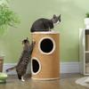 Cat Tree with Plenty of Space, Plush Cover, Sisal Surface, diameter 35 x 60H cm, Brown-Beige, 10 kg