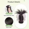 Synthetic Natural Bun Head Wig with Mesh Hairpiece Hair Chignon Claw Clip Ponytails Extensions Hair Accessories For Women Girls