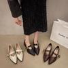 New Retro Small Leather Shoes Large Size Single Shoes Women's Shoes Design Sense Niche Pointed Mary Jane Shoes Children