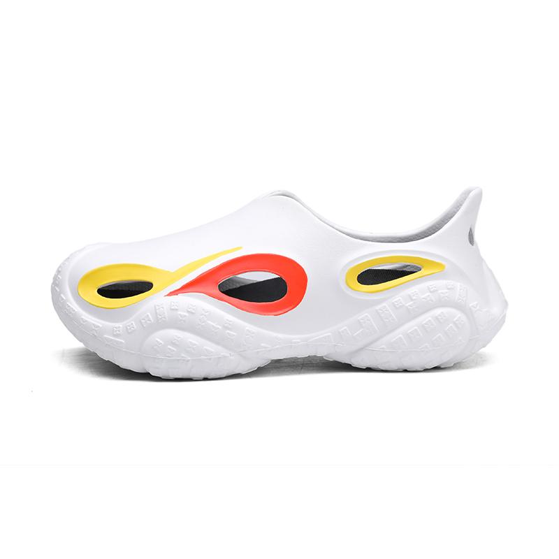 

Новые лаконичные мужские шлепанцы из ЭВА, водонепроницаемые сандалии, мужская летняя нескользящая обувь, мужские уличные шлепанцы на толстой подошве, мягкая пляжная обувь 45 белый