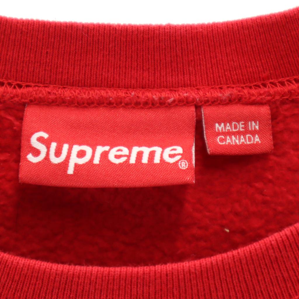Supreme 21AW Made In Canada Long Sleeve Sweat Trainer M Red Back Brushed Men's Used