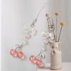 Korean Ins Little Fresh Girl Wind Cherry Love Mobile Phone Chain Pendant Goo Card Pendant Keychain Bag Pendant