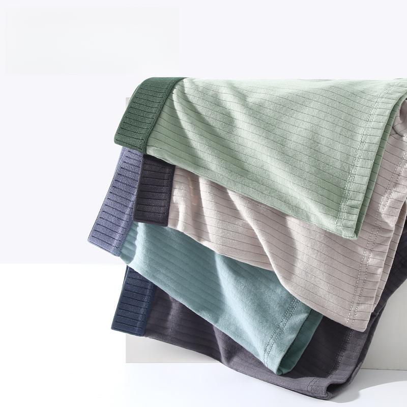 7 PCS Men's Underwear Men's Pure Cotton Four-corner Pants Cotton Antibacterial Crotch Teen Boys Trend Personalized Boxer Shorts