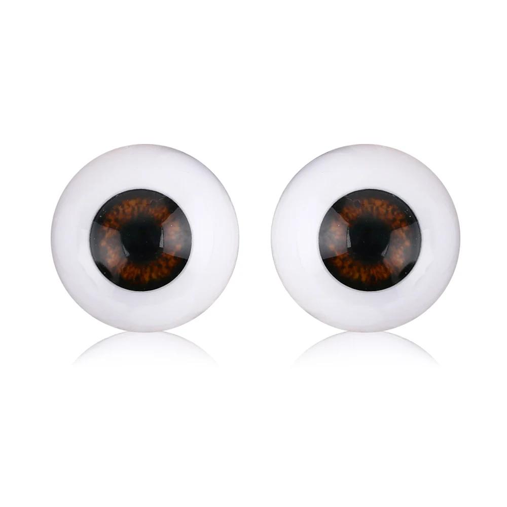 

1Pair 20/22/24Mm Acrylic Eyeball Realistic Dolls Eyes Plastic Half Round Hollow Back Fake Eyes Eyeballs Diy Making Doll Bear Toy 20mm