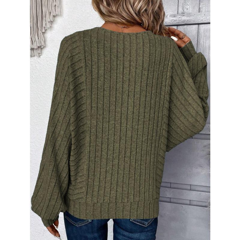 Women's Fashion Casual Spring Autumn Solid Color Print Long Sleeve O-Neck Blouses & Shirts