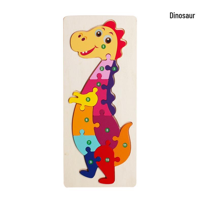 3D Wooden Transportation Animal Puzzle: Educational Jigsaw Board for Early Learning