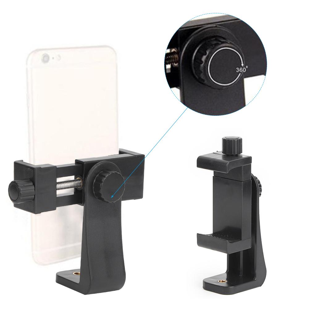 360 Degrees Rotatable Strong Universality Selfie Stick Tripod Bracket Knob Locking Live Broadcast Mobile Phone Clip