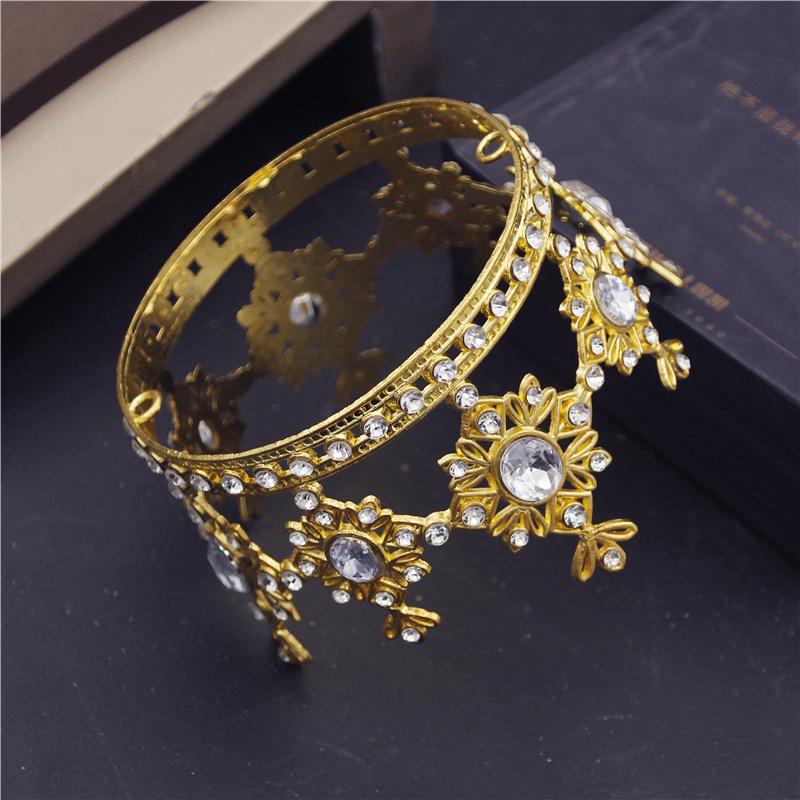 Birthday Crown Cake Decoration Small Circle 8cm Children Diadem Bridal Wedding Hair Jewelry Tiaras Head Ornaments