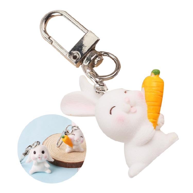 Bunnies Keychain Rabbit Key Rings Keychain Backpack Charm Bag Pendants Women Men