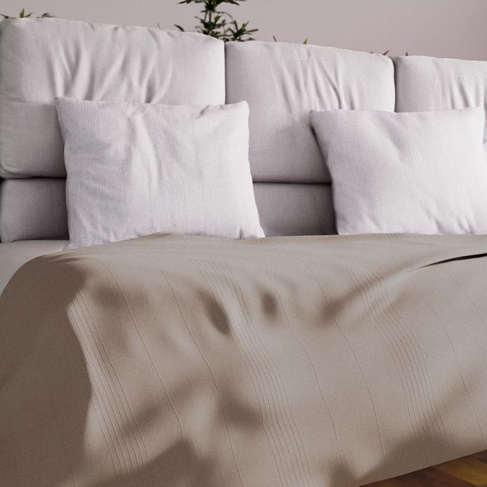 Plaid 140X200 Cm ADELE Taupe, by Soleil D'ocre