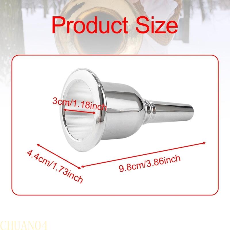 A1A2 Brass Tuba Mouthpiece Portable Rustproof Trombone Mouthpiece Musical Instrument Accessories for Beginners Player