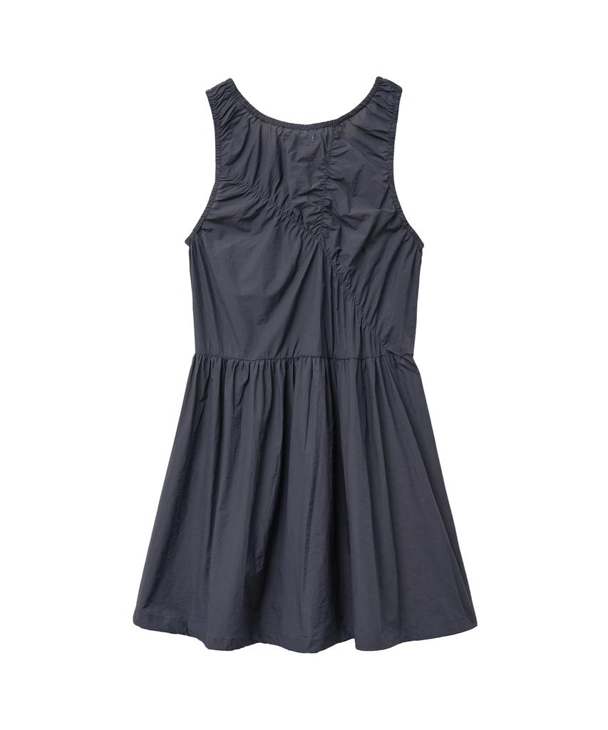 Lougeu Mini Bag Shirred Dress_Navy