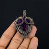 Purple Flash Labradorite Jewelry,  999 Copper Wire Wrapped Pendant Handmade Gemstone Jewelry, Gifts For Wife Brand New Pendant