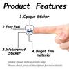 Self-Adhesive Paper Decorative Stickers for Party Decorative Presents Sealing Tooth 90x90mm Stickers: 25mm 9pcs/sheet