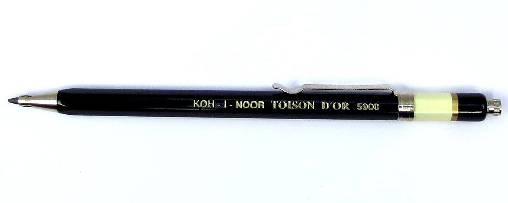 Держатель для грифелей 2 мм 5900 TOISON с клипсой Koh-i-Noor D OR