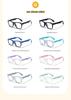 Kids' Color Block Silicone Blue Light Protection Eyeglass Frames - Rivet Design, Lens Compatible.