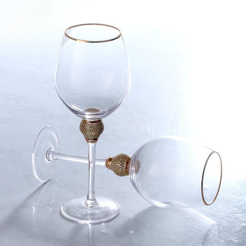 2pcs Light Wind · No Light Luxury Phnom Penh Crystal Glass Wine Glass Cocktail Champagne Glass Decanter Set