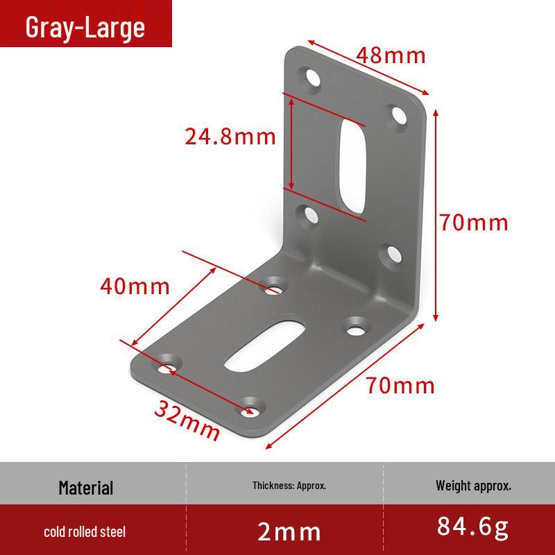 2mm Thickened L-Shaped Angle Bracket for Furniture and Cabinet Reinforcement