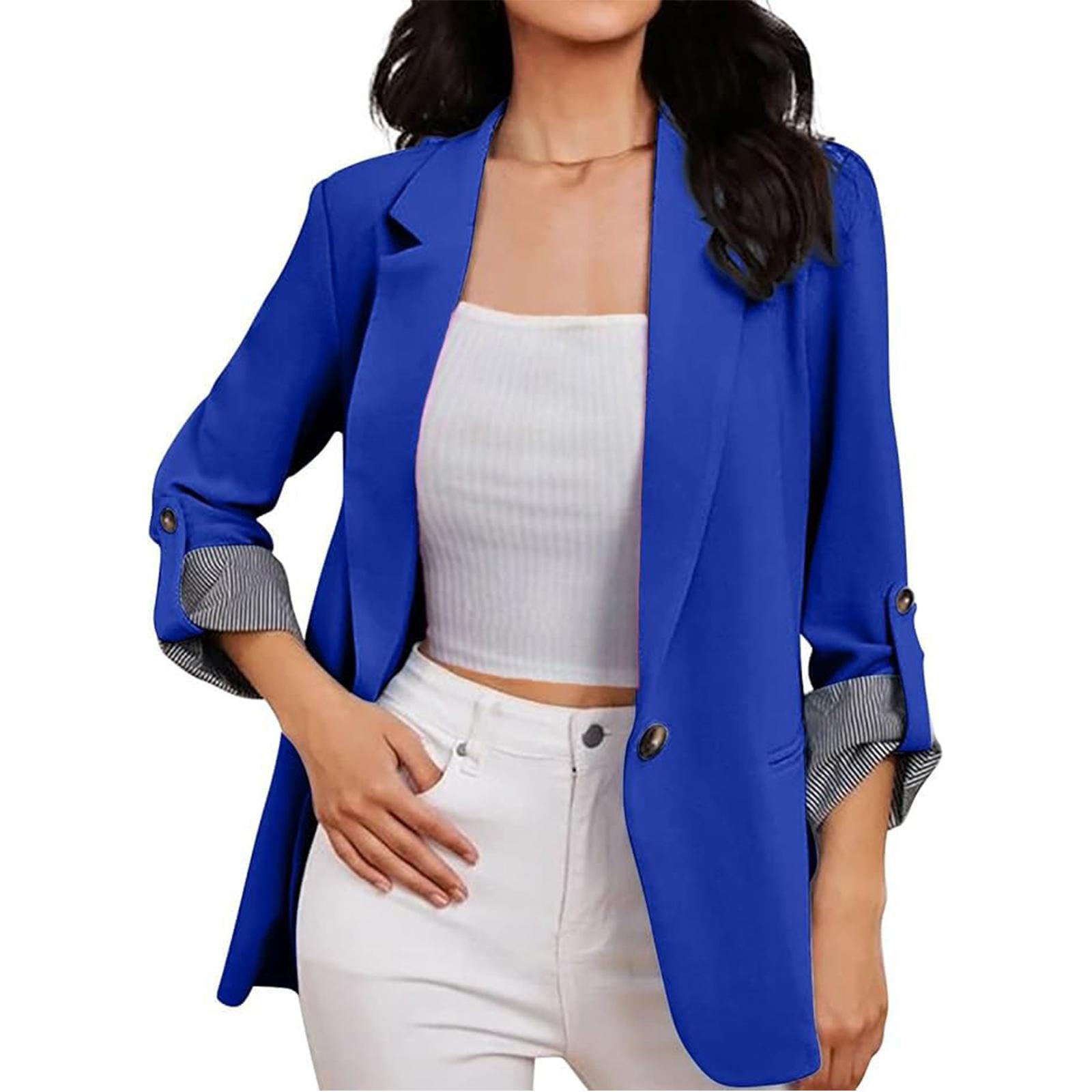 

Женский повседневный модный кардиган-пальто с лацканами, длинными рукавами и вставками однотонного цвета M