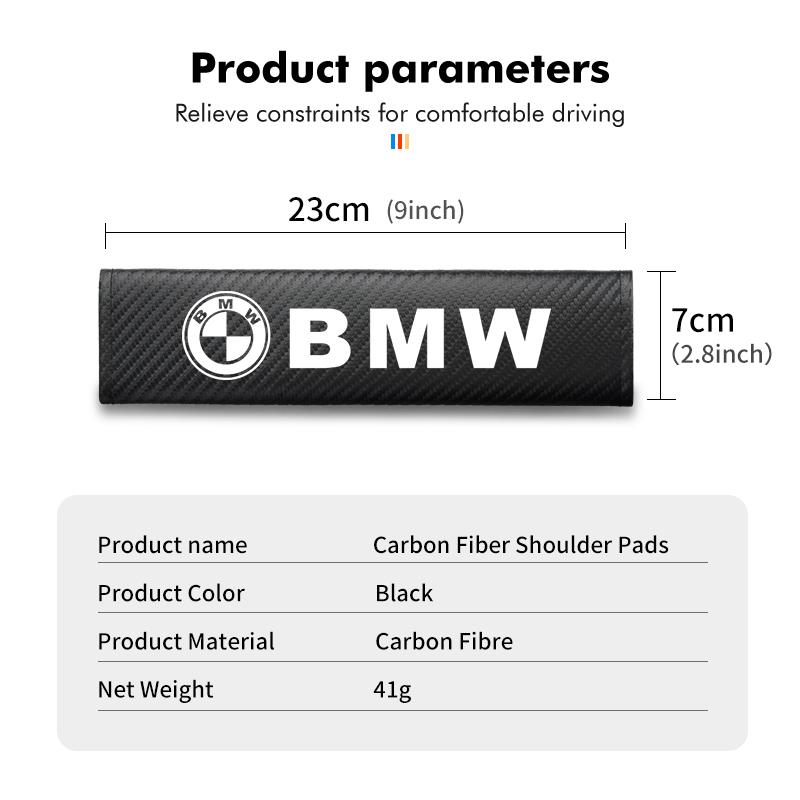 Car Seat Belt Carbon Safety Shoulder Cover Protection Padding For BMW Performance X1 M3 M6 F01 F02 E34 E36 E60 F10 F20 X6 kycp51